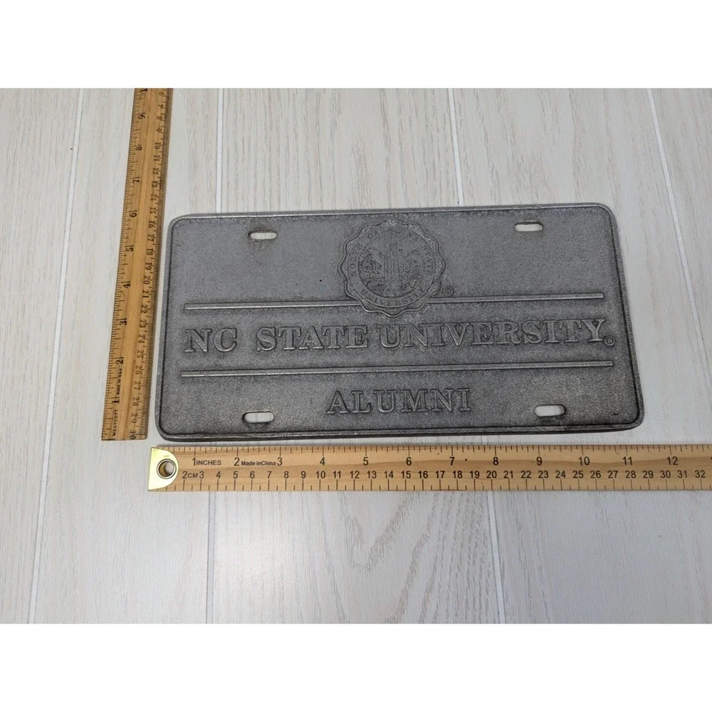 NC State University alumni Pewter Metal license plate